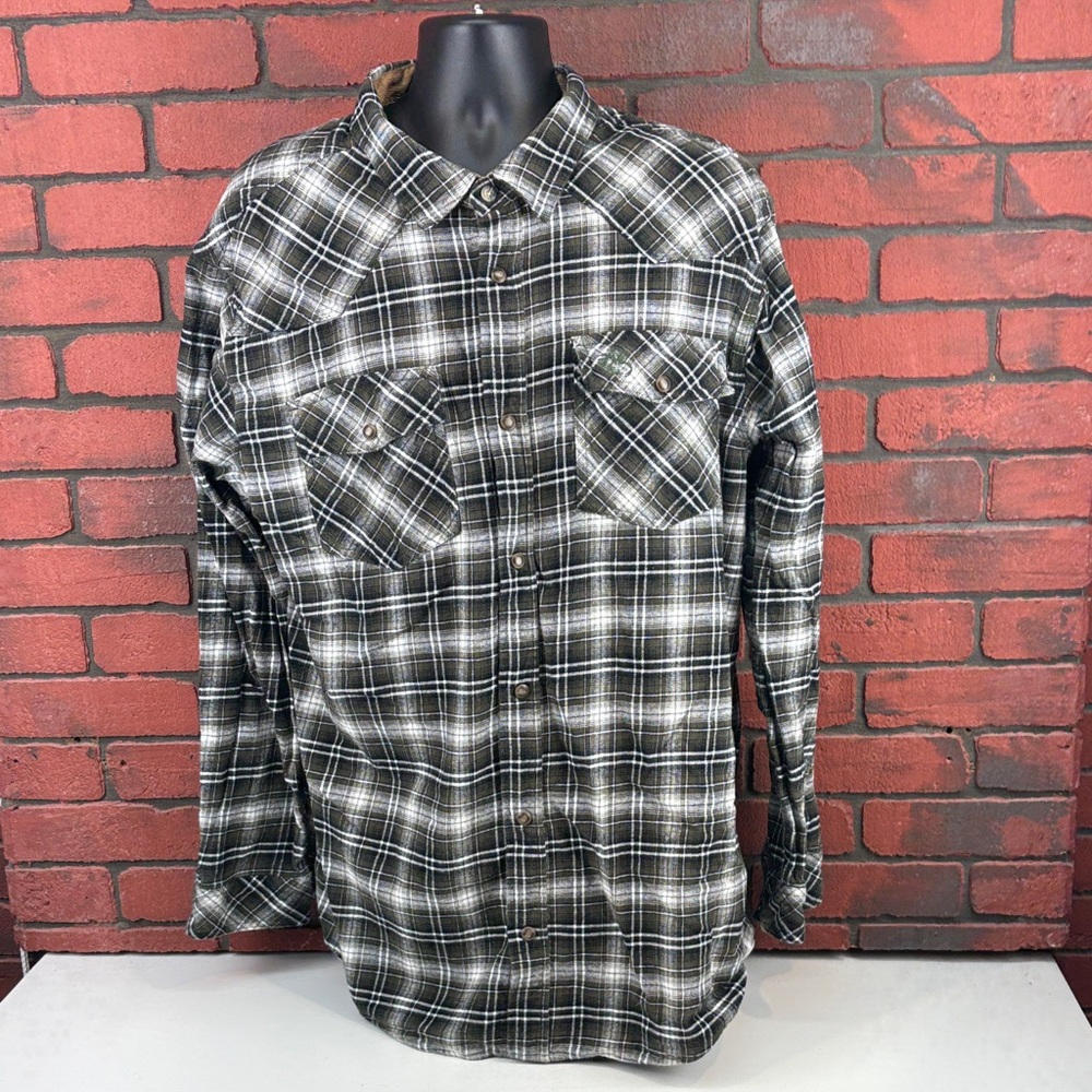 Legendary Whitetails Shirt Mens 2XLT Plaid Flannel Button Down
